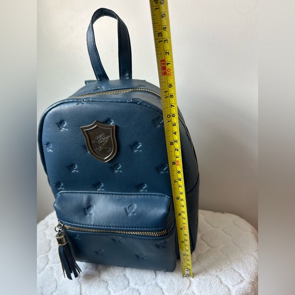 Harry Potter Ravenclaw Crest Embossed Faux Leather Mini Backpack Bioworld EUC - Picture 8 of 10